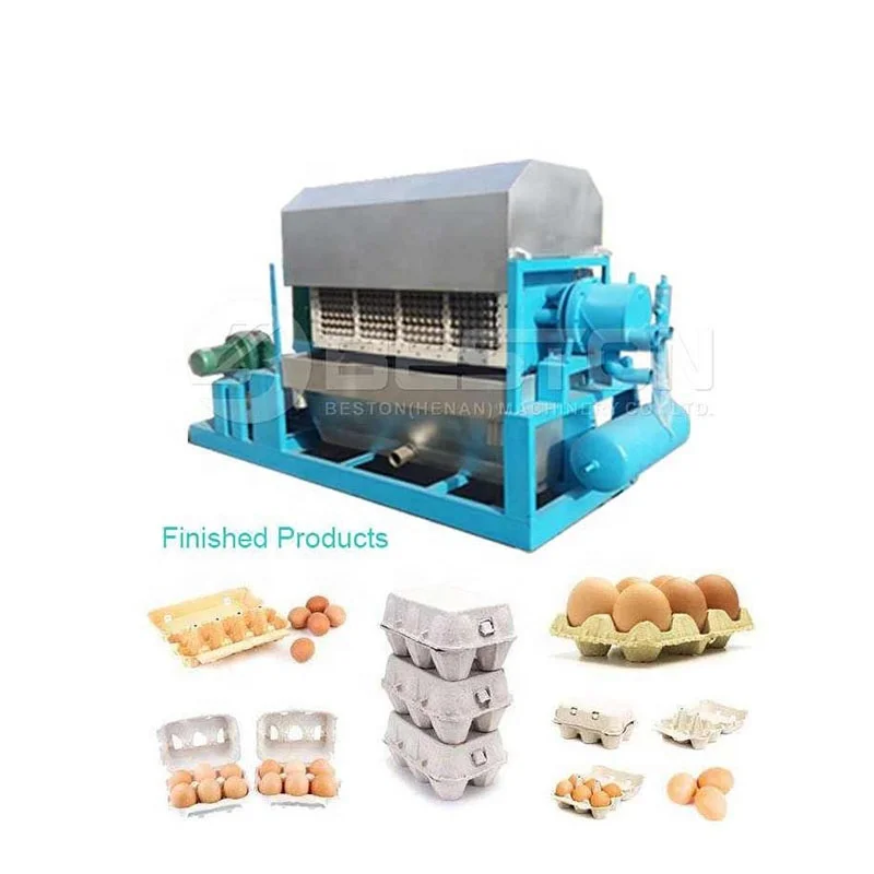 Beston Group Fully Automatic Waste Carton Paper Pulp Egg Tray Mould Making Machine
