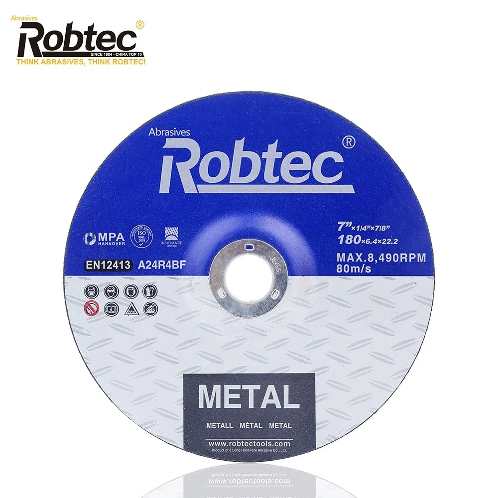 
Robtec 7 inch180*6.4*22.2mm China hot sale products wholesale Grinding Wheel OEM provided 