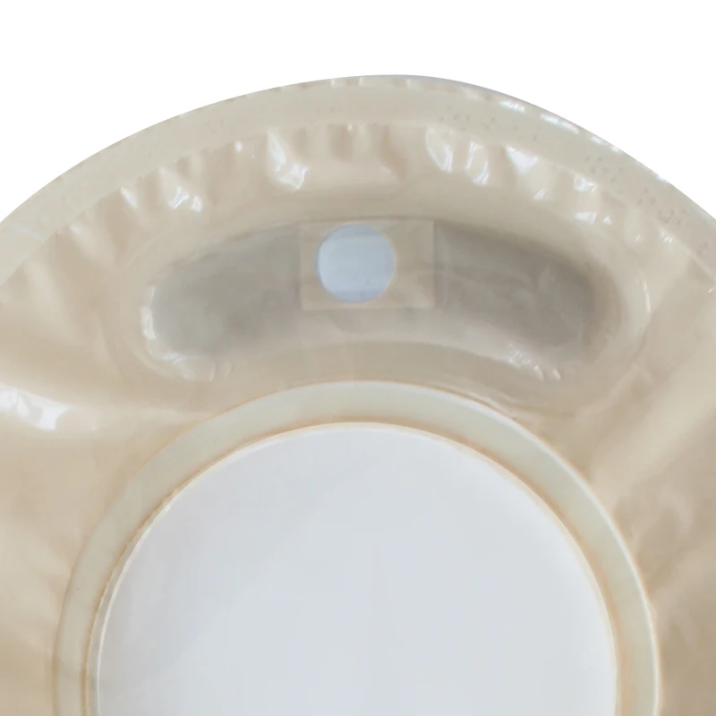 Two pieces disposable stoma colostomy bag with hydrocolloid flange