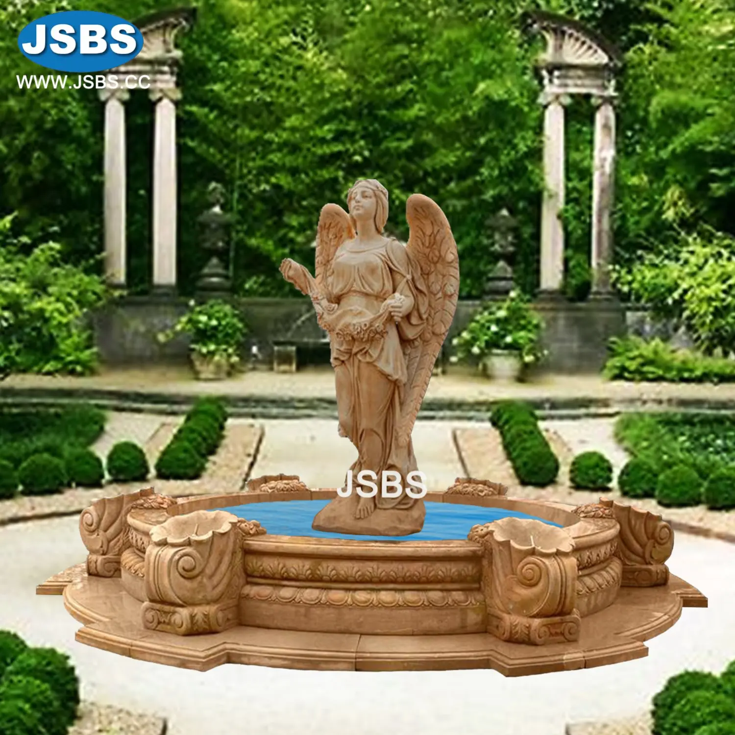 Stone Fountain | Water Fountain Statues | Marble Nude Lady Fountain for Patio Decoration