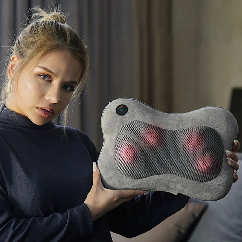 2024 NEW High Quality Fashion Design Full Body Shiatsu Electric Back Massage Cushion Car Seat Neck Massager Pillow with Heating