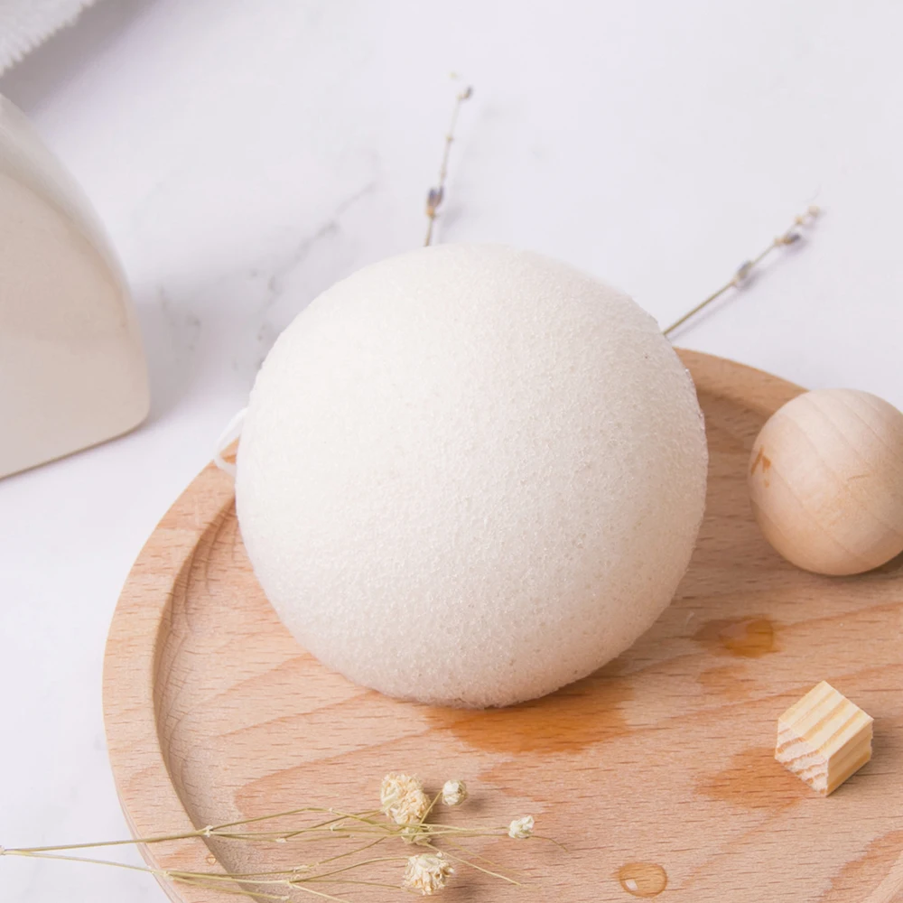 100% Natural Cosmetic Spa Konjac Sponges for Facial Cleansing Exfoliating Mask Makeup Removal Sponge