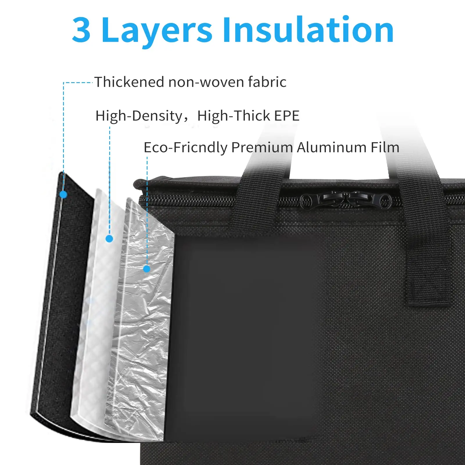 Custom Logo 20x20 Inches Pizza Carrier Insulated Bags Cooler Lunch Food Bag Professional Pizza Delivery Bag