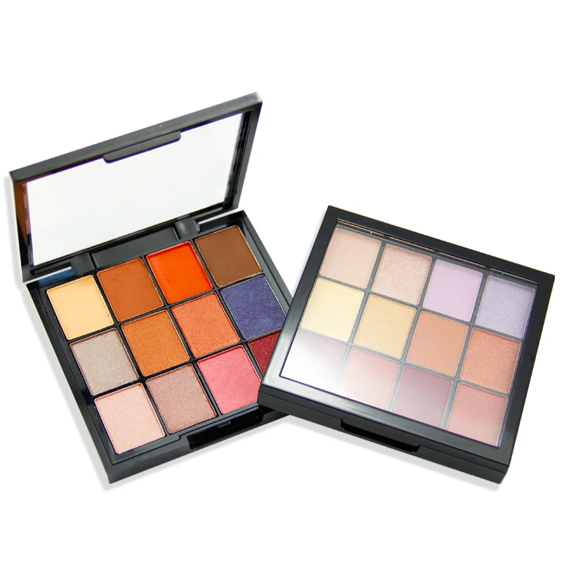 
Wholesale 12 Colors Fashion Glitter Teen Eye Shadow Palette Highlighter Custom Eyeshadow Palette 