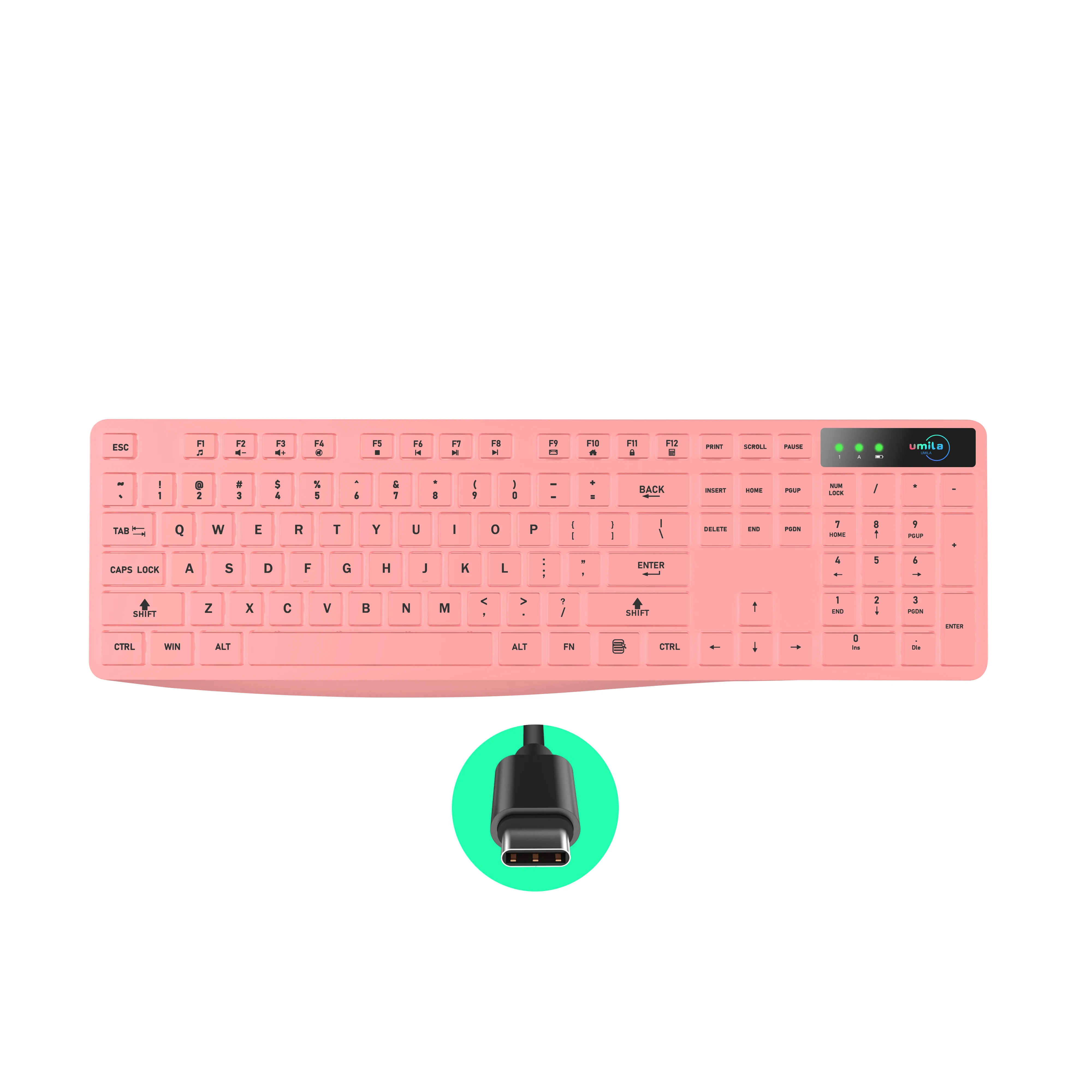 Wireless Keyboard Rechargeable Portable Slim Wireless Keyboard For IOS Android Windows PC Tablet
