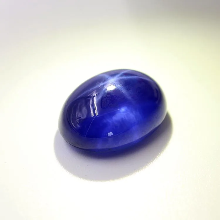 Blue Stone Lab Created Star Sapphire Oval Cut Synthetic Loose