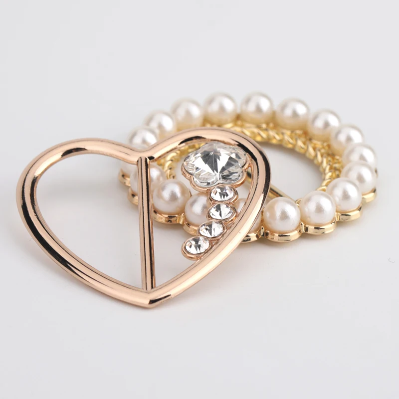 fashion metal buckle with  rhinestones for garments