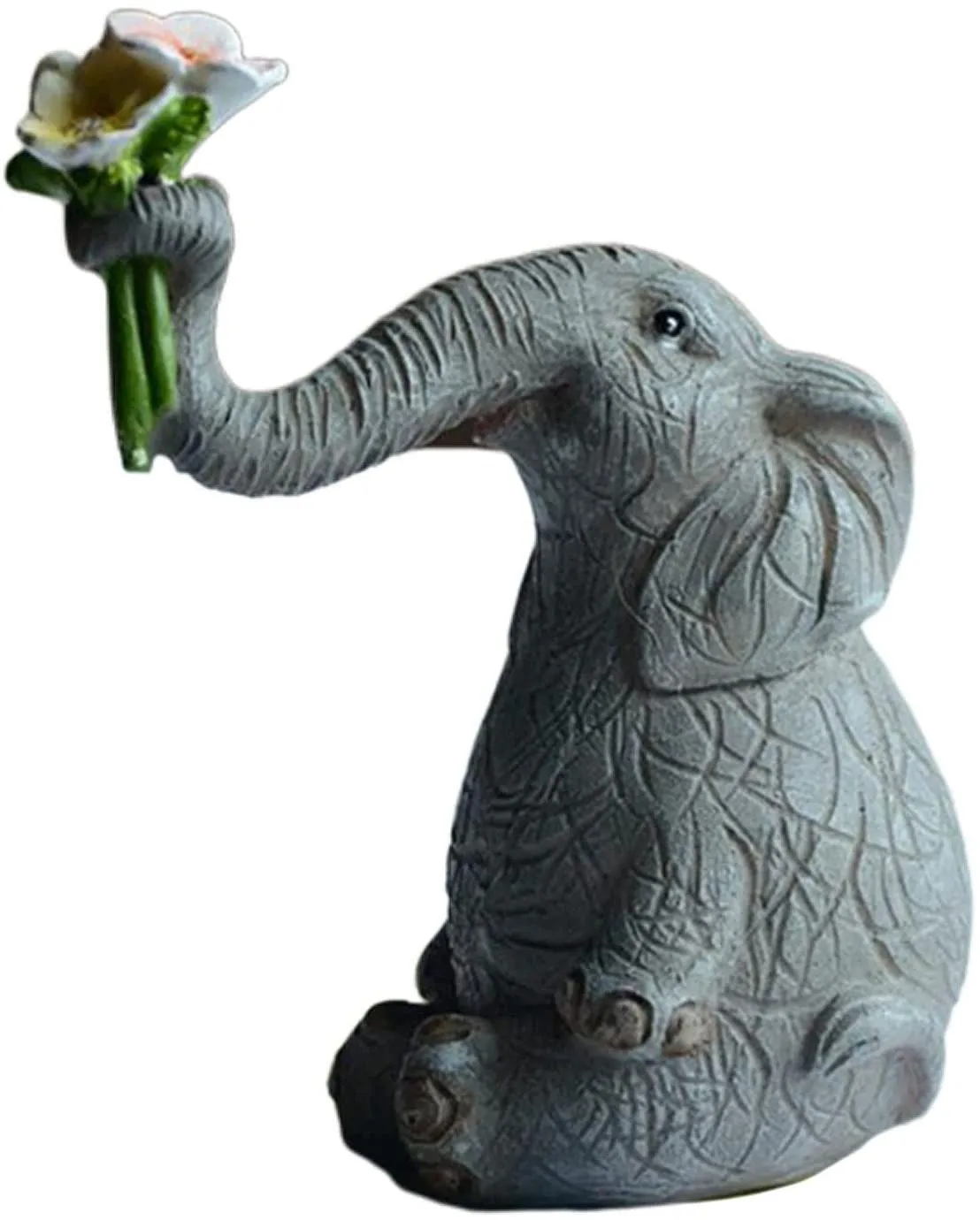 FREE SAMPLE  Elephant Figurine Resin Sculpture Home Decor Fairy Garden Home Table Decor Garden Statue Crafts