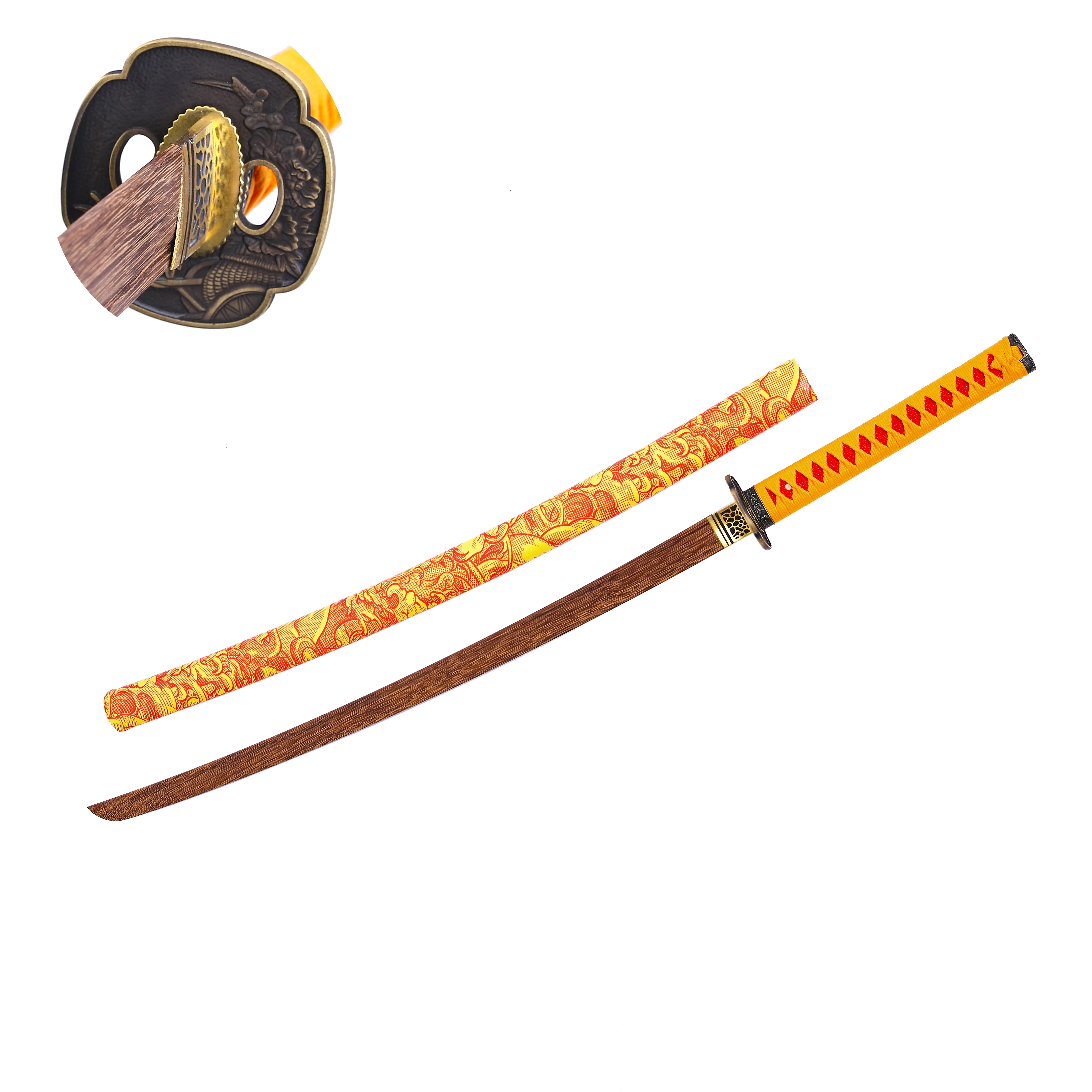 Wooden Japanese Katana Practice Anime Swords Toy Sword