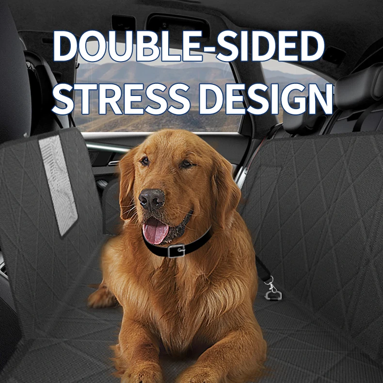 Waterproof Black Universal Polyester Padded Hammock Rear Back Seat Mat Pet Dog Car Seat Cover For Car