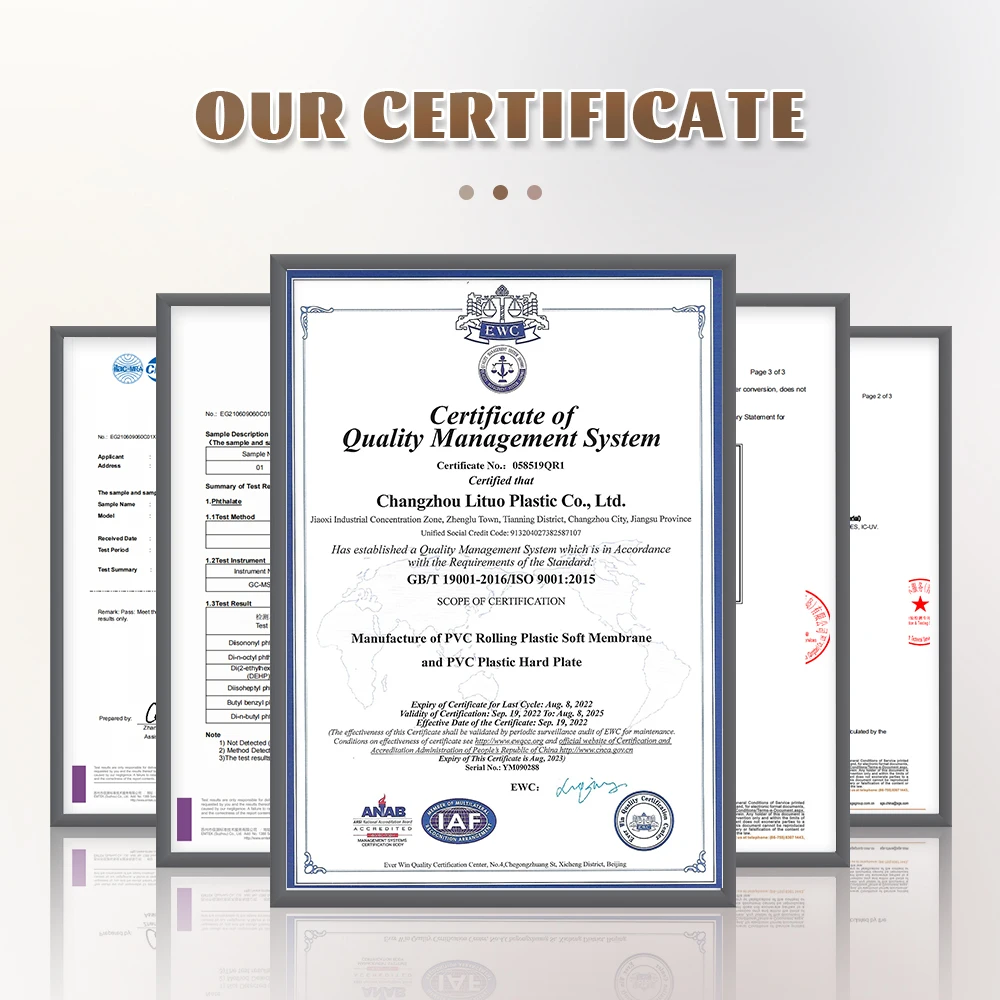 LITUO Professional Manufacturerpvc film transparent roll pvc film laminated coated steel sheets