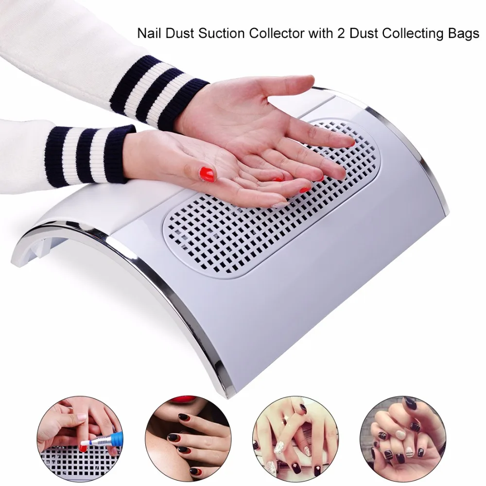 Wholesales Vacuum Machine 858-5 Nail Dust Collector 3 Fans Powerful Dust Cleaner Salon Manicure Tools