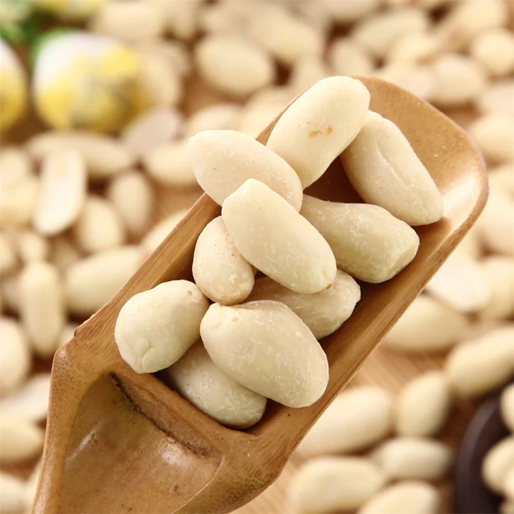 Blanched Peanut Kernel China Shandong Origin Low Price Raw Peeled Peanut Kernels Nuts For Sale Size 25/29