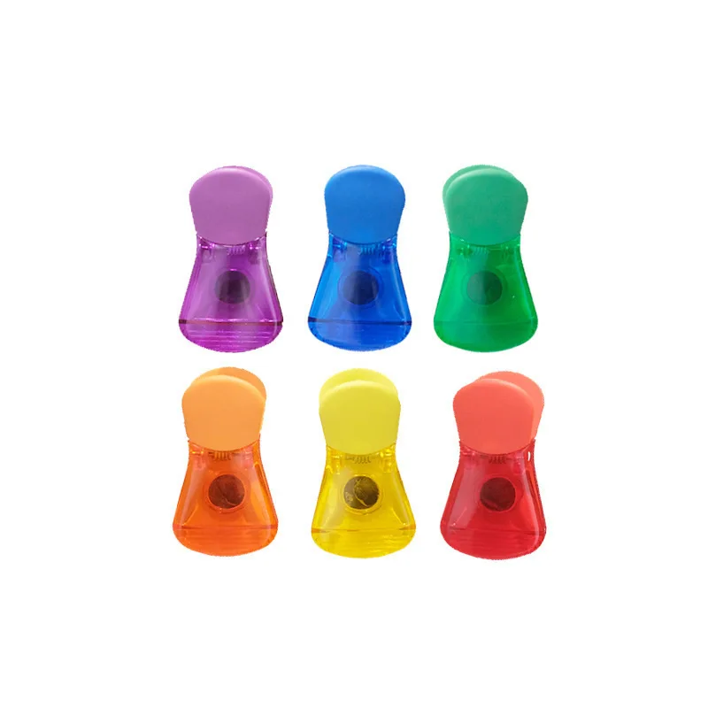 Custom Wholesale Plastic U Shape Large Office Fridge Magnet Bag Clip Magnetic Memo Clip