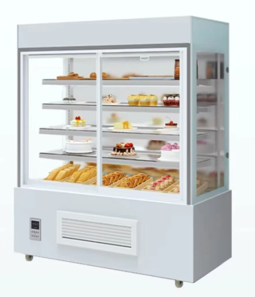 9- Modern Single-Temperature Glass Door Display Cabinet for Store Use Chocolate Cake & Refrigerated Cases Showcase