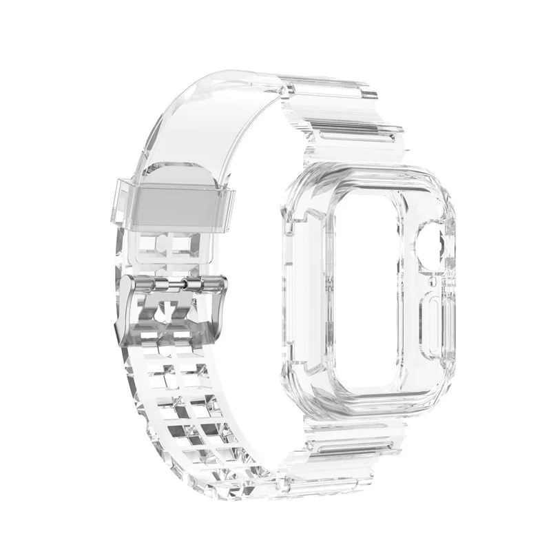 Sunshine Discoloration TPU Environmentally Friendly Transparent Watch Strap for Apple Watch