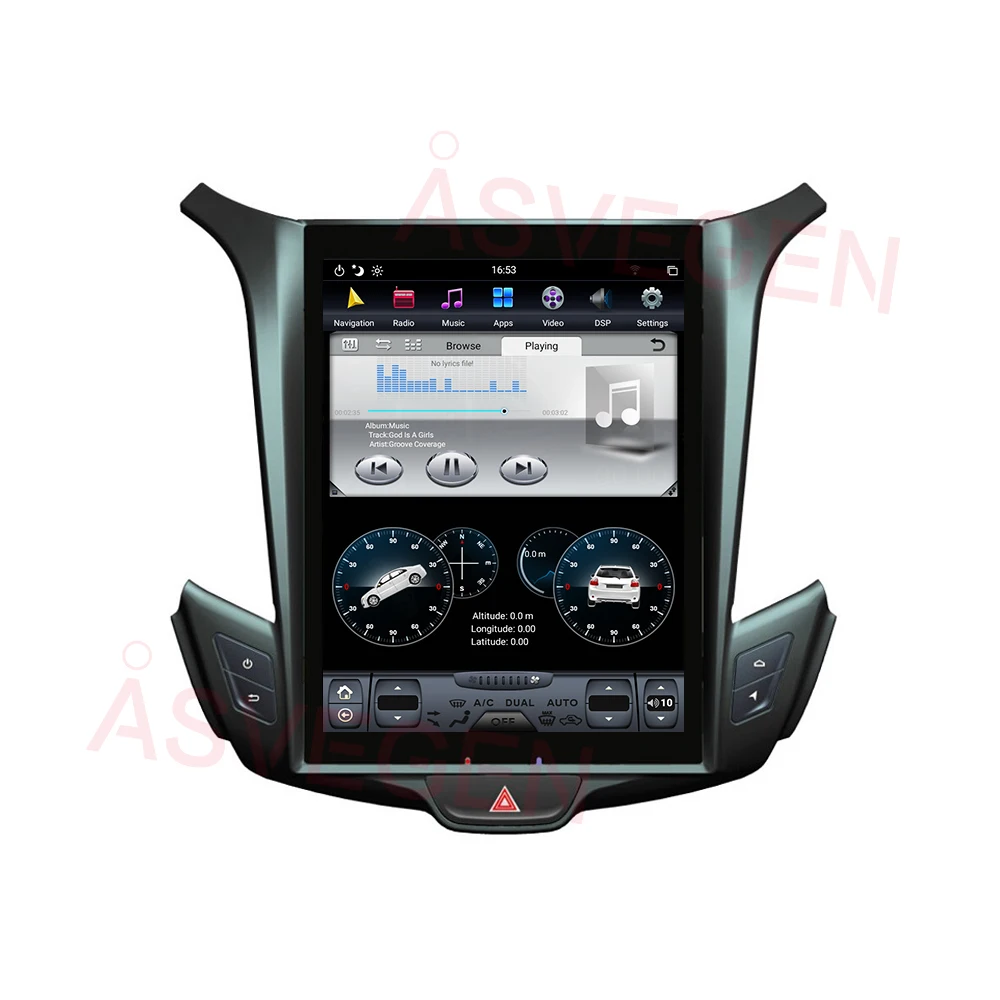 Car Audio Equipment Multimedia Car Video Player System Tesla Vertical Screen For CHEVROLET CRUZE 2015-2018