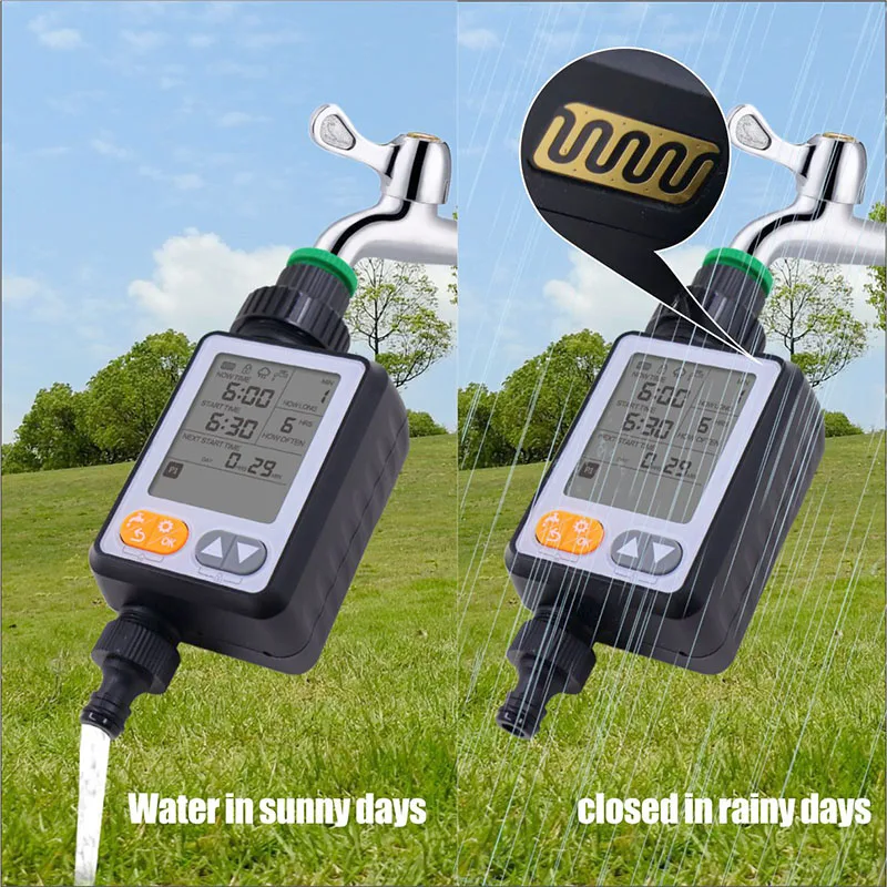 Home Garden Irrigation Controller Rain Sensor Automatic Watering Timer For Water Irrigation timing control