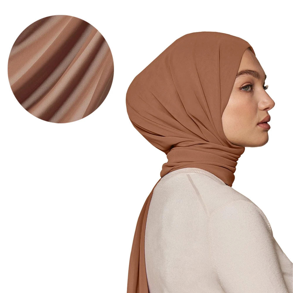 2022 Best Selling Hijab Accessories Malaysia Turkish Muslim Women Tudung Shawl Premium Plain Chiffon Scarf Hijab