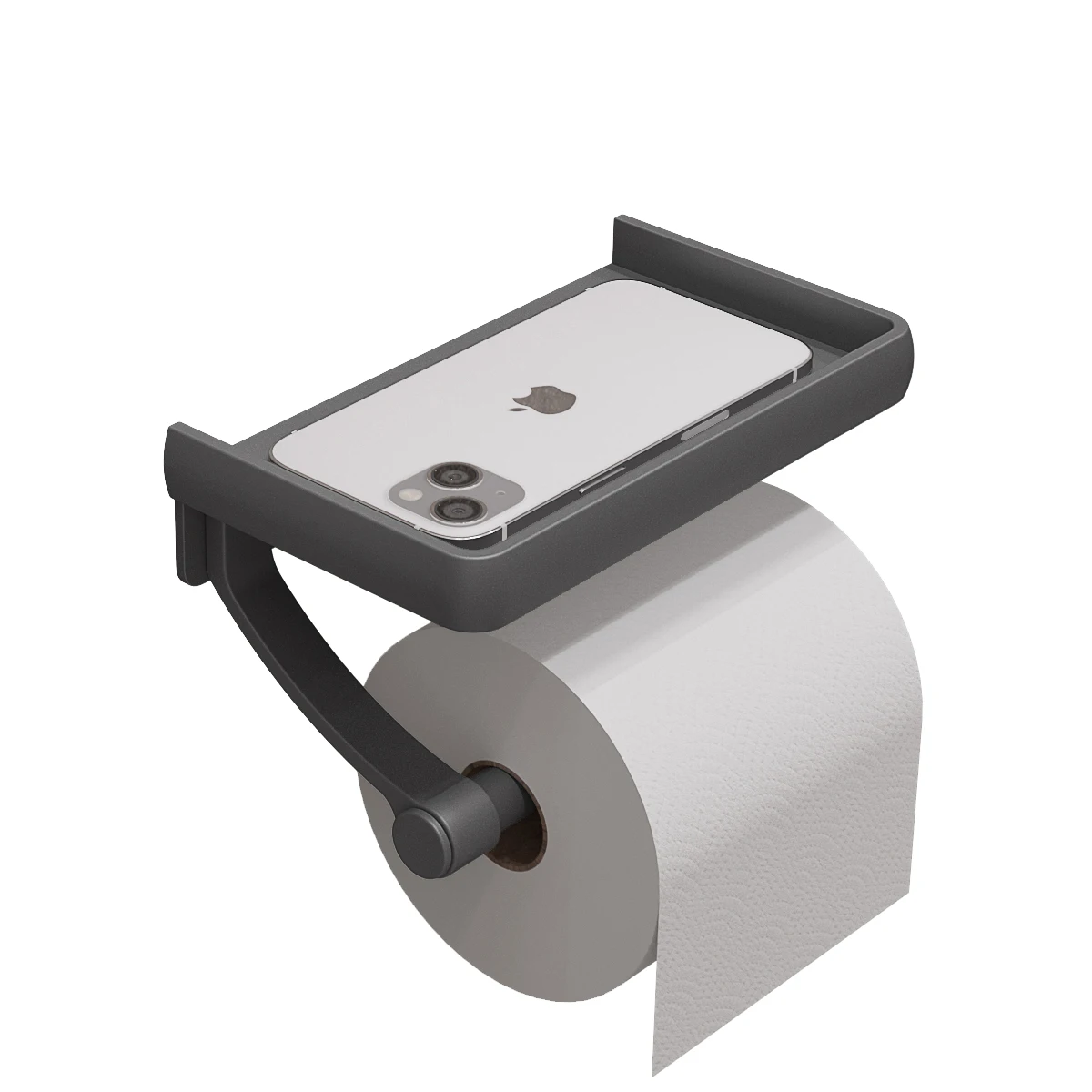 Aluminium Toilet Paper Holder with Shelf Toilet Paper Roll Holder wall mount tissue paper towel holder for bathroom toilet