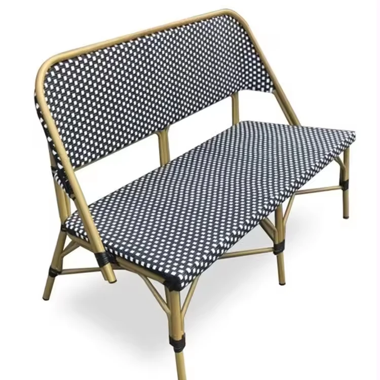 Открытый стул из ротанга Терраса солнцезащитный крем водонепроницаемый Плетеный веревка мебель двойная комбинация диван