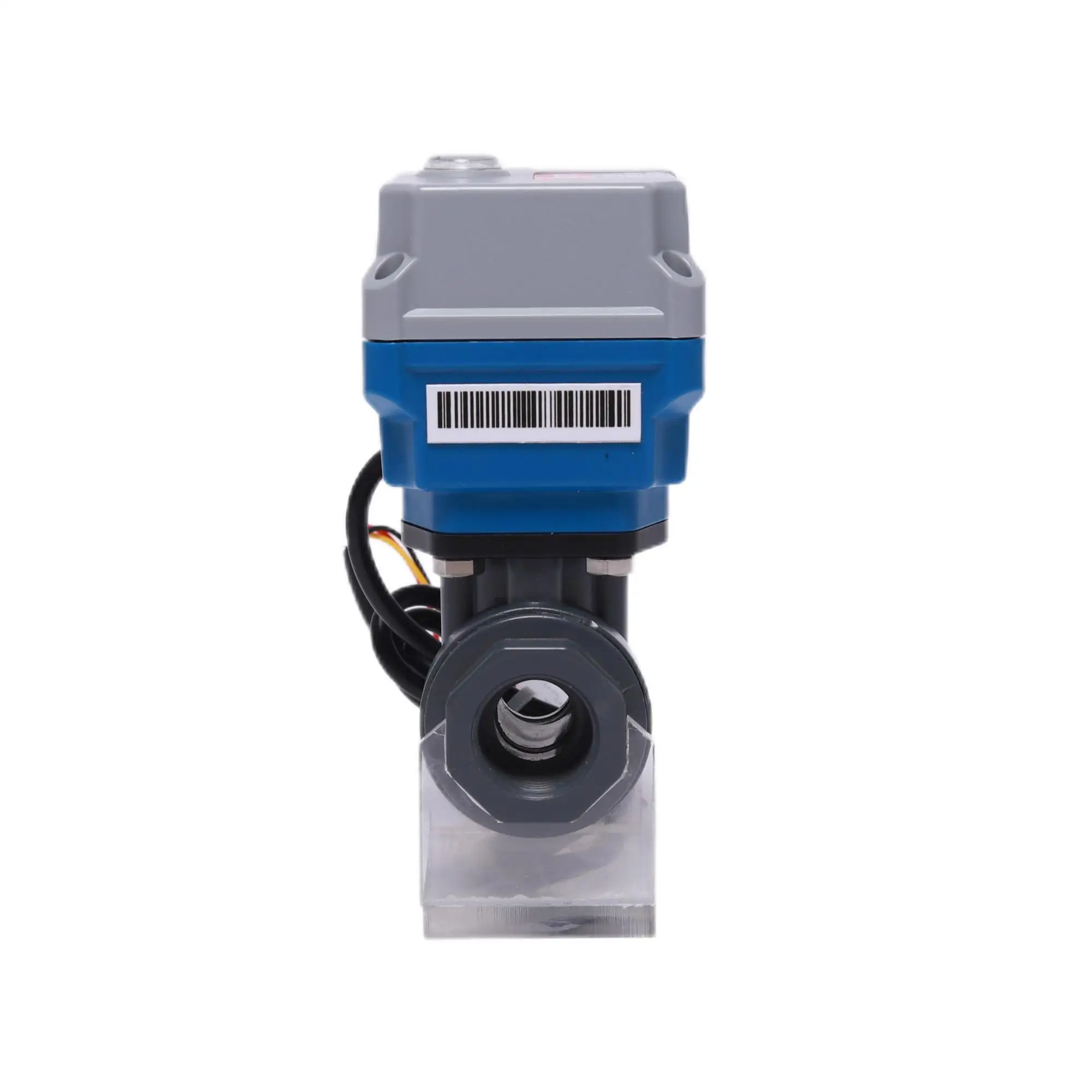 DN15 Three lines and one control UPVC EPDM mini electric water 2way ball valve UPVC plastic motorized ball valve AC220V/DC24V