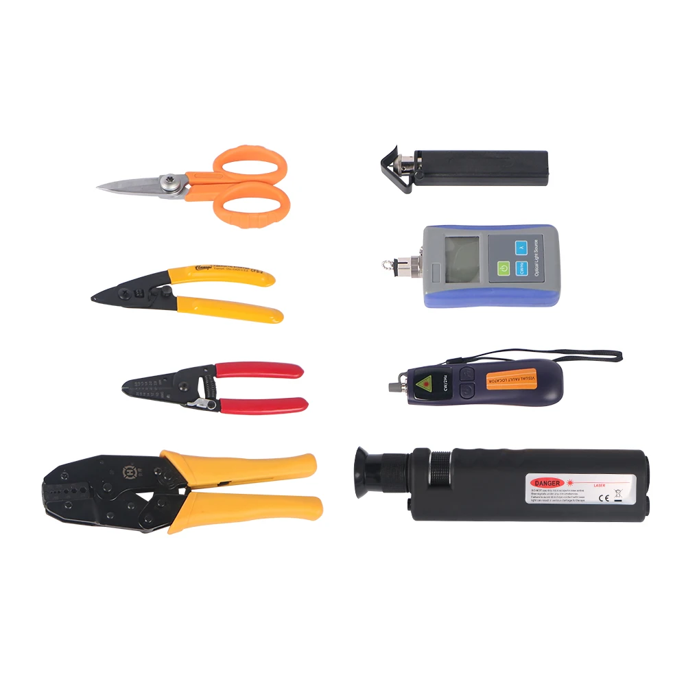 FCST210316 Fiber Optic Termination Kit Including Fiber Optical Power Meter &  Cable Slitter And Pocket Visual Fault Locator VFL