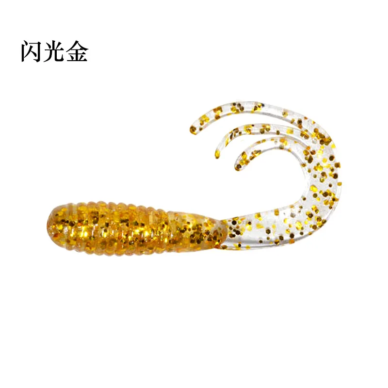 Custom Shad Bionic 4cm 5cm 6.5cm Artificial Twister Tripple Grub Tail Iscas Wobbler Shad Worm Soft Fishing Lures For Fishing