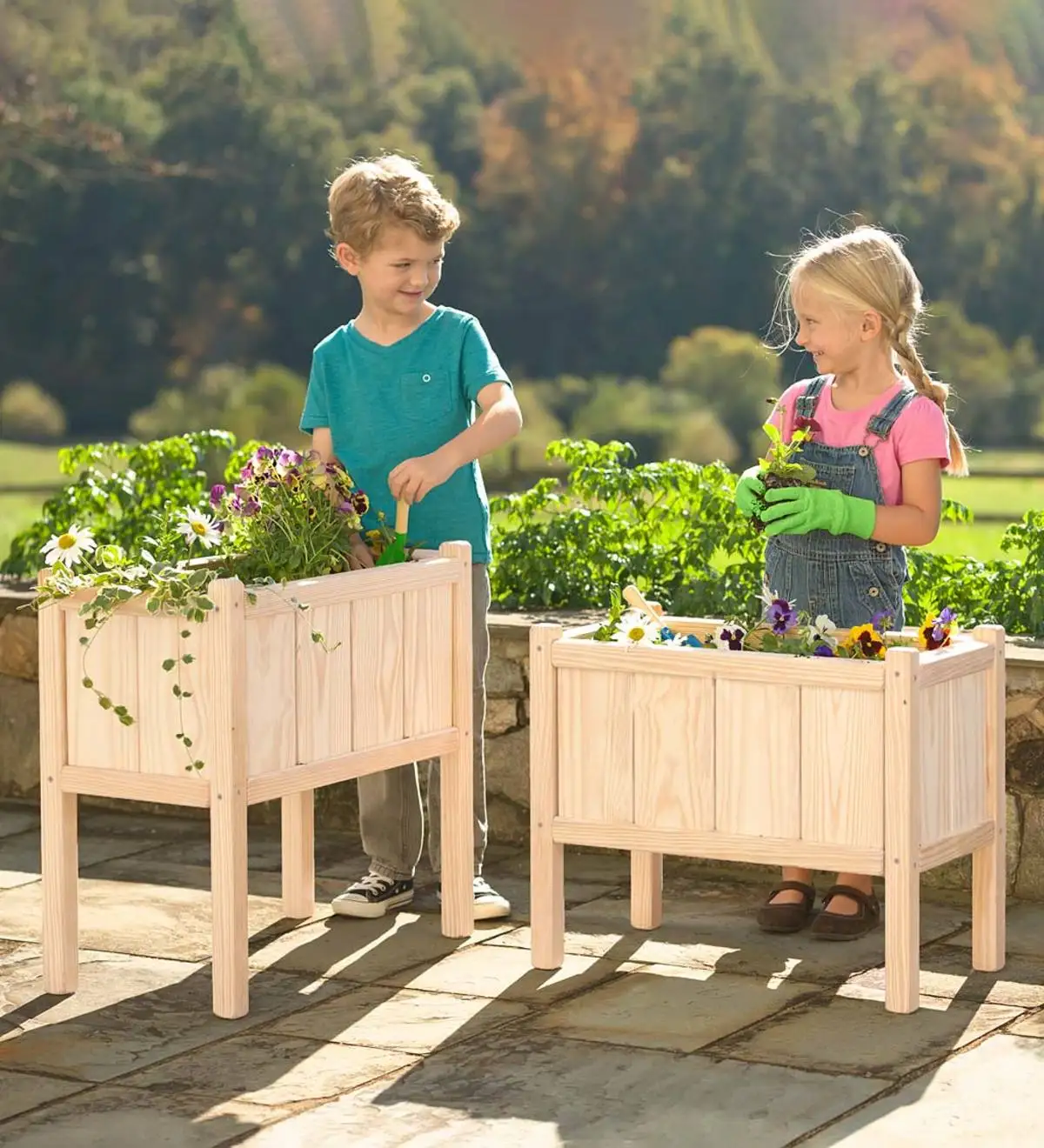 wholesale raised garden planters beds for vegetable wooden garden planter