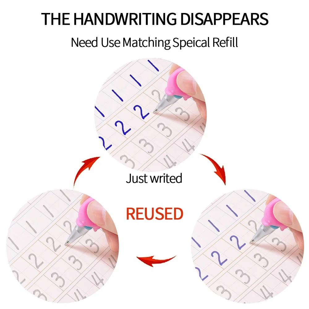 hot sale Spanish language customized magic writing practice sank reusable writing practice book copybook school for kids