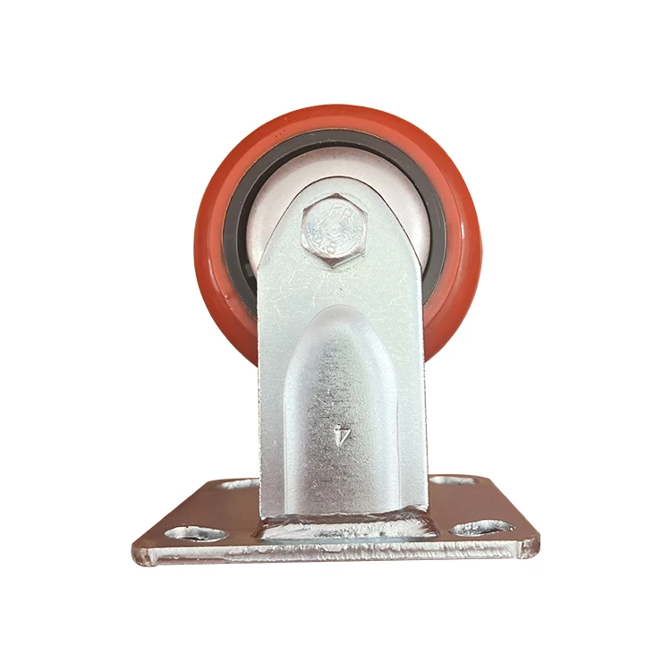 4/5/6/8 Inch Pu Rubber Loading Capacity Industrial Casters Trolley Wheels