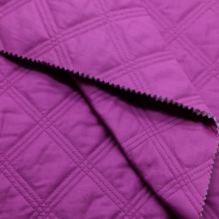 Explosive Models Windproof 100% Cotton 3 line Square Diamond Quilted Fabric for Puffy Makeup Bag