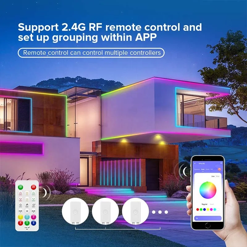 SP648E DC5-24V 2.4G Remote APP Control SPI RGB Pixel LED Controller