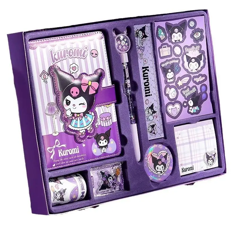 Allogogo Kuromi Pocket Notebook Cute Student My Melody Coil Diary Mag Netis Buckle Notepads Cinnamoroll Notepad Set