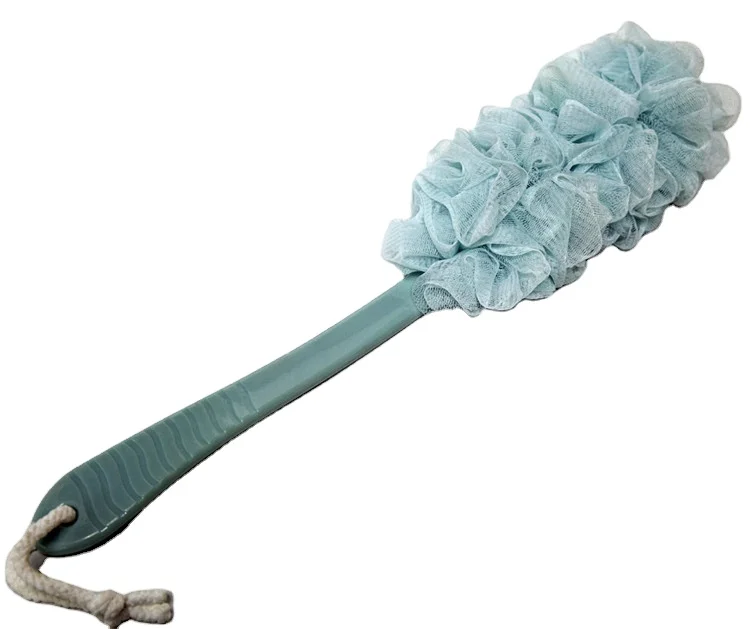 Simple Long-Handled Stain Remover Bath Scrubber Sponge Skin Massage Bath Shower Loofah Brush Exfoliating Bath Sponge