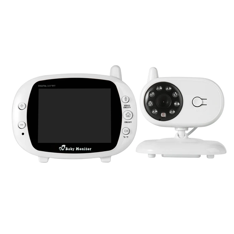 Wireless digital video bady monitor night vision video soft lullabies for sleep baby monitor