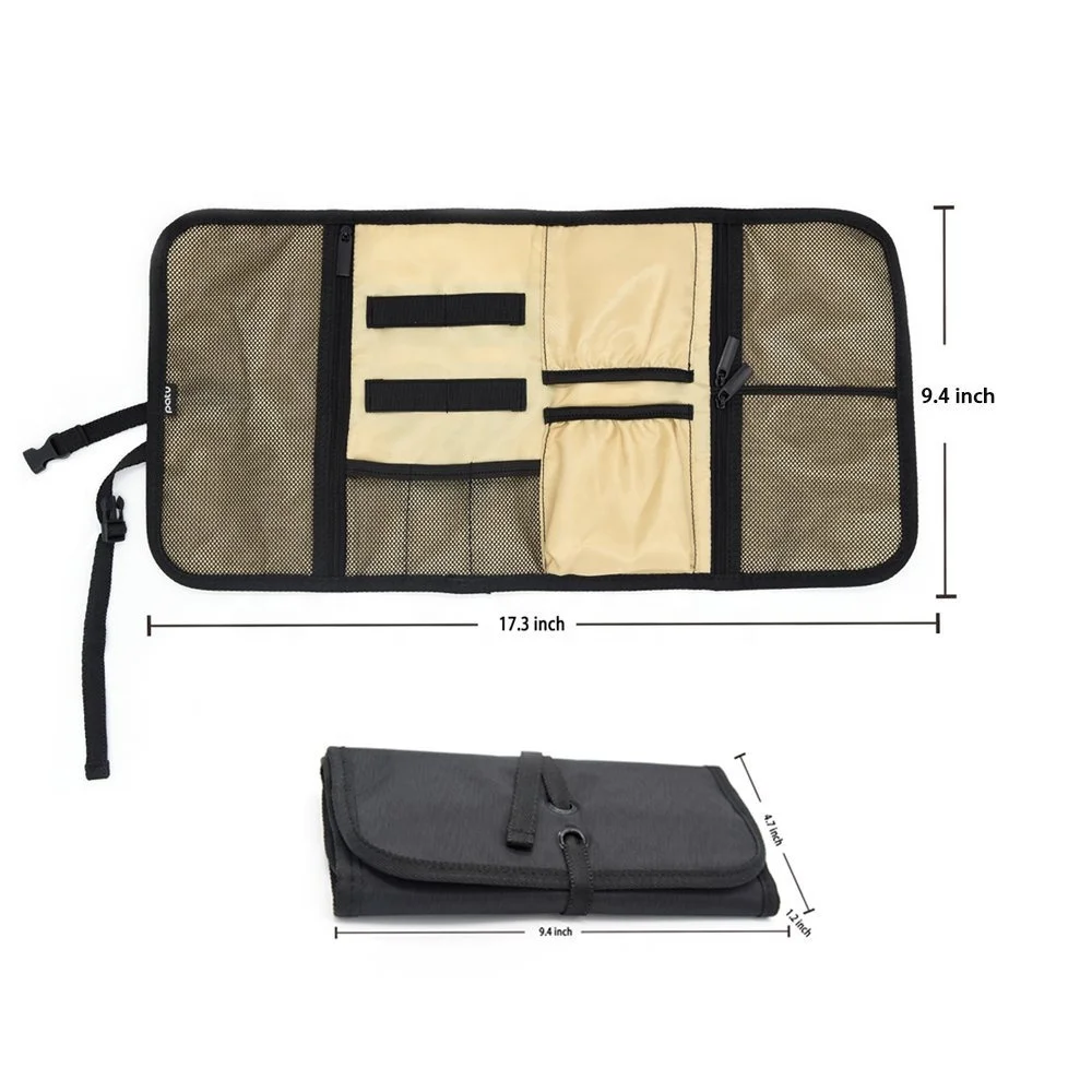 Folding Universal Electronics Accessories Travel Organizer / Hard Drive carrying Case /external hard drive protective case