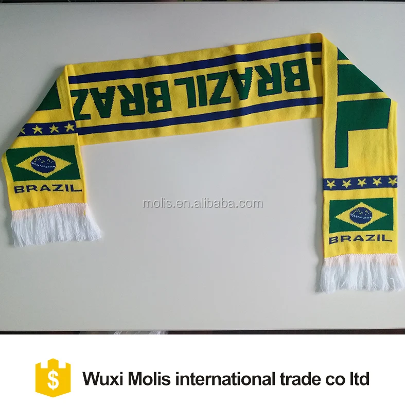 Factory directly Custom 100%acrylic 32 team England country flag scarf for football fans cheering