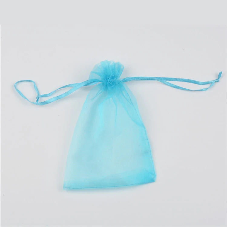 Маленькая белая хлопковая сетчатая атласная мини-сумка с логотипом на заказ, подарочная Сумка из органзы на шнурке