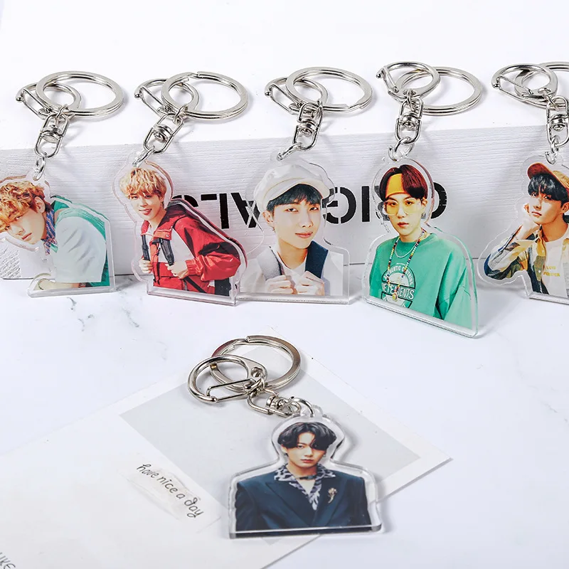 
 Оптовая продажа, Модный корейский брелок для ключей с подвеской в виде сумки kpop idol, акриловый брелок для ключей bangtan boys  