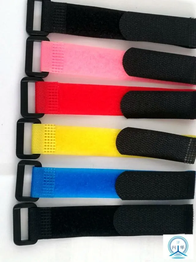 Industrial Strong Webbing Base Buckle Adjustable Hook and Loop Cinch Strap Custom Cable Tie Printed Brand Logo Hook and Loop