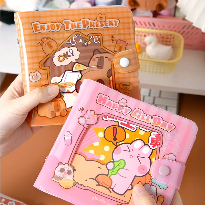 Simno 80 Sheets Color Page Hand Book Student Diary Notebook Small Notepad Simple Cartoon Loose-Leaf Girl Korean Stationery