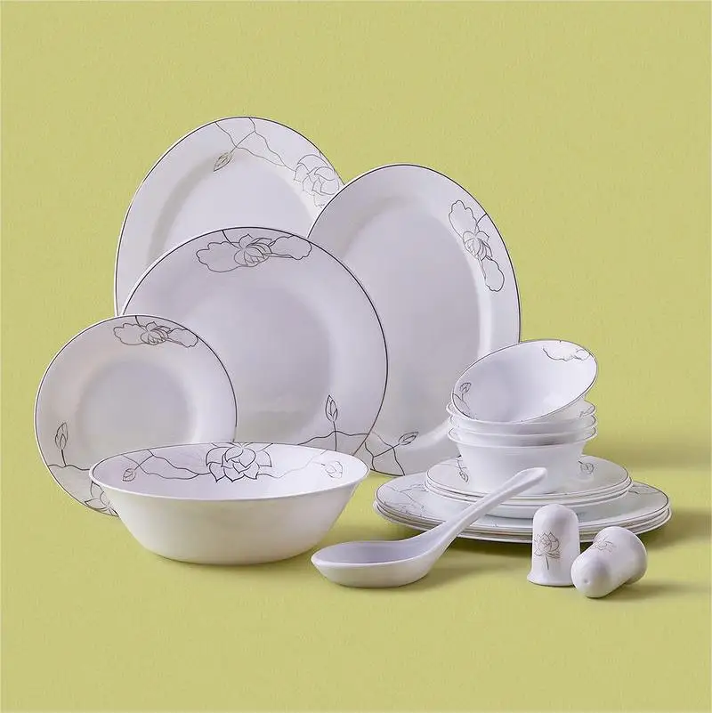 Opal Glass 18 Pcs ceramic set dinnerware japanese dinnerware set royal dinnerware set