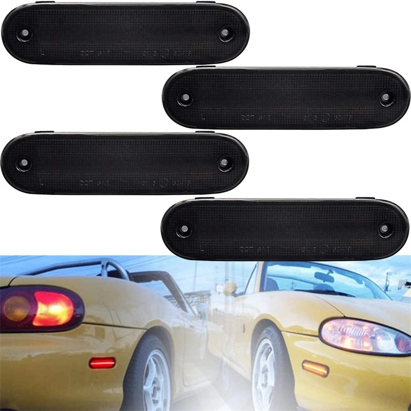 LED Side Marker Lights Lens Front Rear Turn Signal Flasher For Mazda MX-5 MIATA 1990-2005 MX-5 2016-up Mazda 3 6 5 2 MPV BT-50