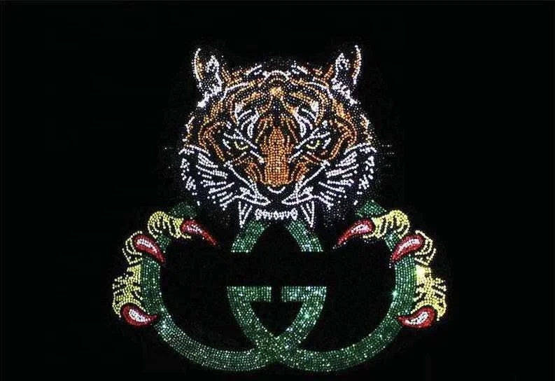 
Designer Brand Ready Rhinestone Heat Transfer Designs For T Shirts 