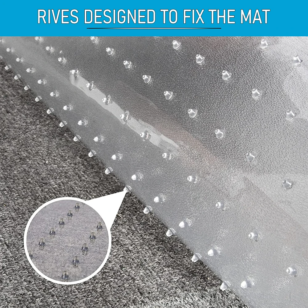 Allifemats Floor Mats with Anti Glide Backing Plastic Floor Mat for Rolling Chair Protective Mat for Office Chair