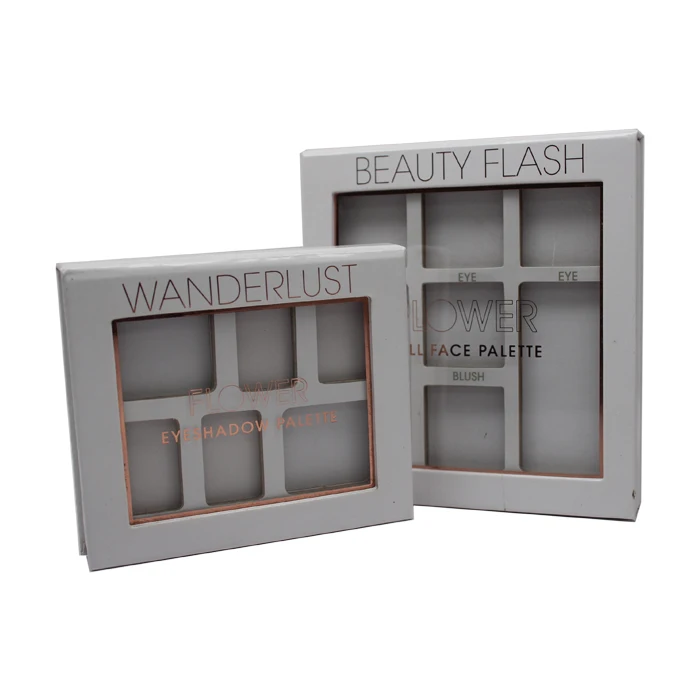 
6 pans eyeshadow palette with a display window 