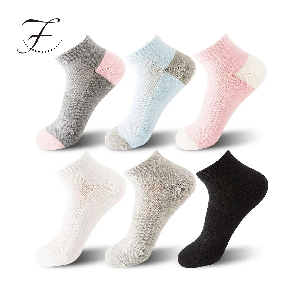 Fiona Custom Performance Women Mesh Cotton Short Yoga Socks Youth Sports Cushion Girls Basketball Padded Terry Athletic Socks
