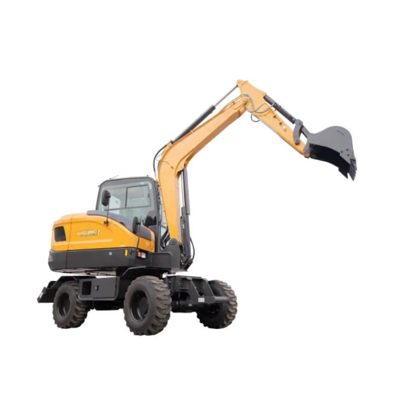 XE60WD 1 Ton Micro Agricultural Orchard Wheel Excavator Multi-Functional with Yanmar Engine & Pump Core Components