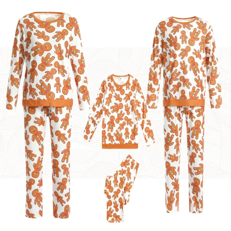 Family Christmas Cartoon printing Pajamas Christmas Kids Baby Clothes Merry Christmas Pjs Family 2023